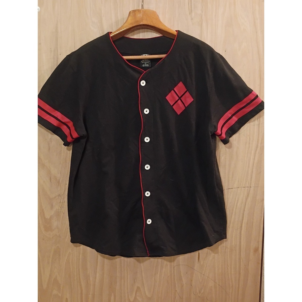 DC Comics Harley Quinn Baseball Jersey, Comic-Con Outfit, Goth Punk Shirt XL.
